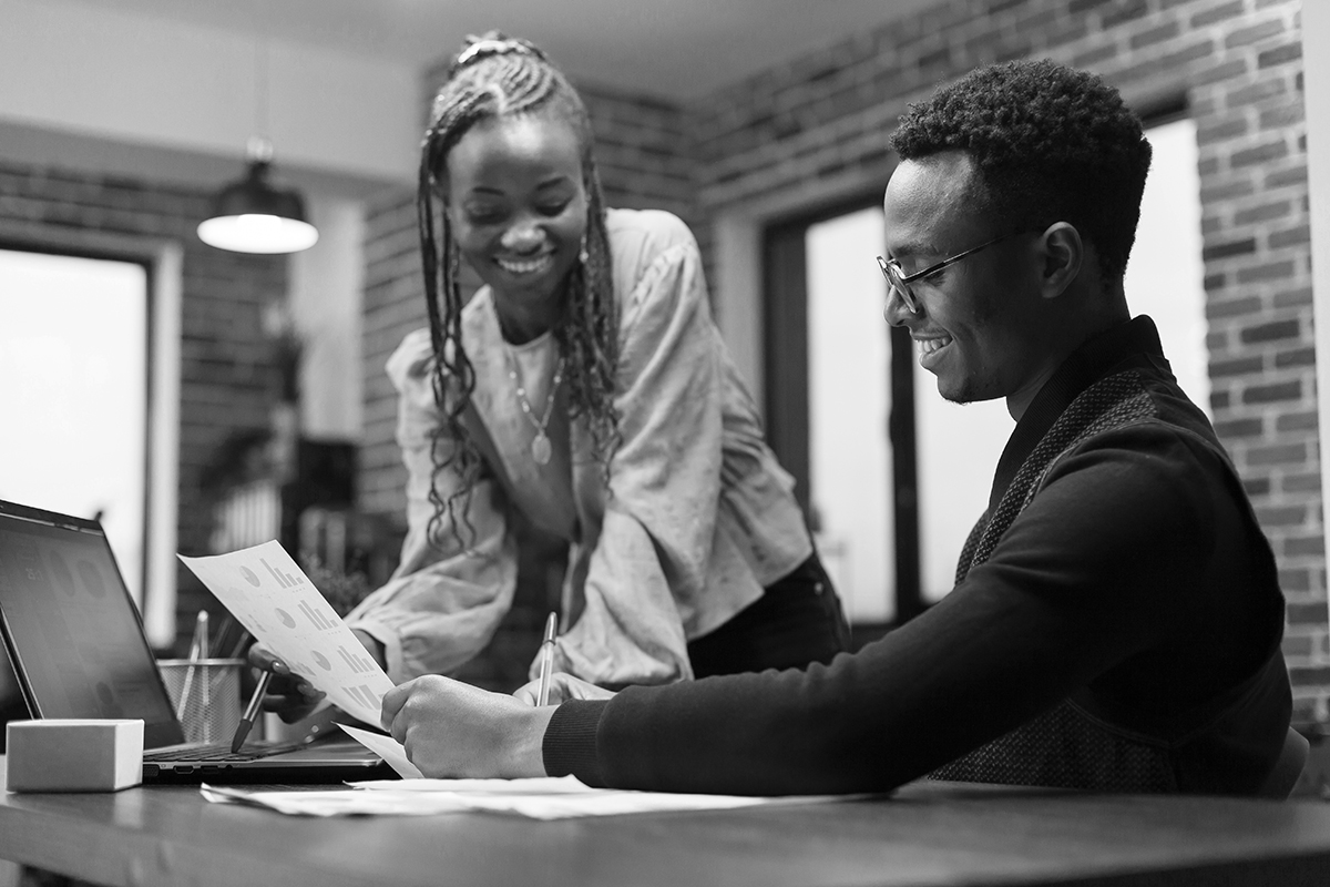 office laptop working